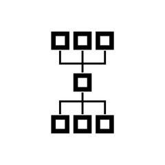 Flow chart icon isolated on white background