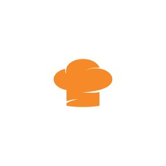 hat chef with star logo template vector