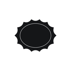 Promo sale sticker of starburst or sunburst icon isolated on white background