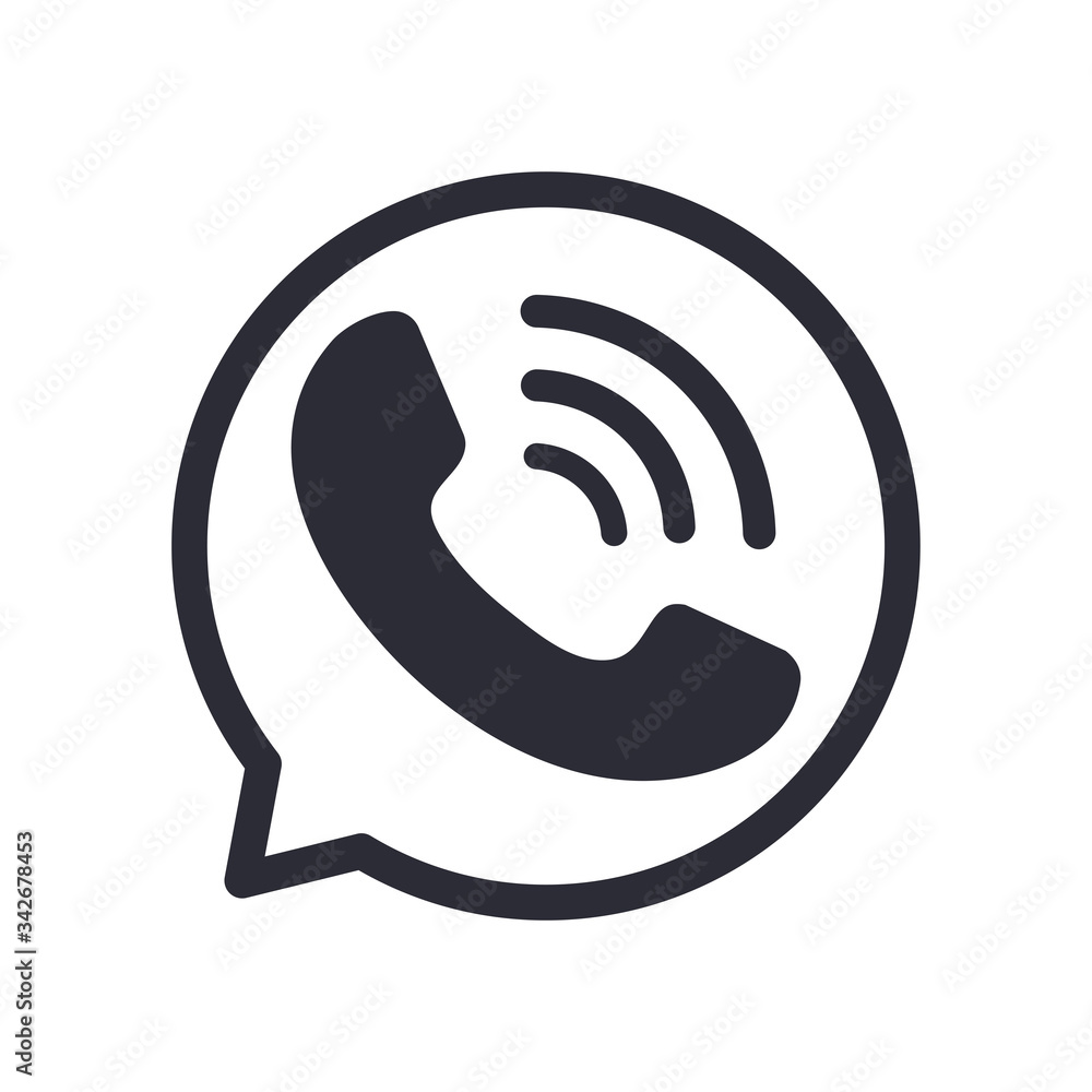 Poster vector icon for phone making a loud noise the concept of calling to order products.