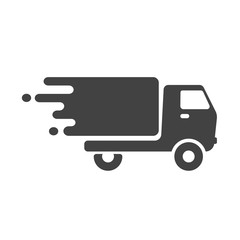Delivery car icon. A truck that is running to deliver goods to customers at a speed.