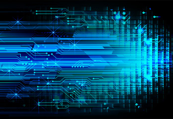 Blue cyber circuit future technology concept background