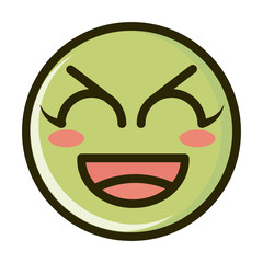 happy funny smiley emoticon face expression line and fill icon