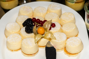 Dessert buffet or candy bar during catering event