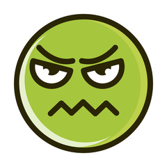frowning funny smiley emoticon face expression line and fill icon