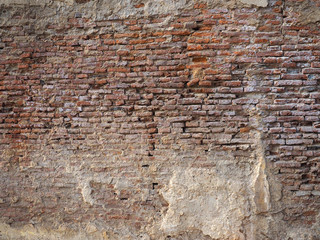 Old brick wall for background.