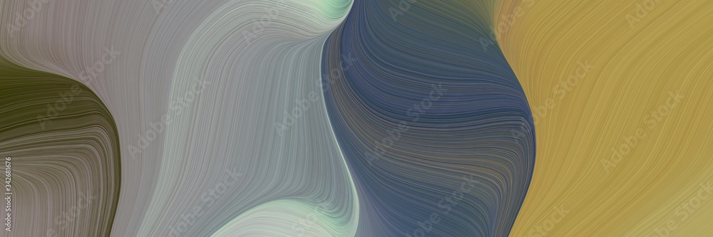 Poster abstract modern horizontal banner with gray gray, dark slate gray and ash gray colors. fluid curved 