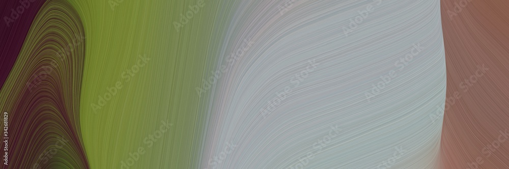 Poster abstract decorative header design with pastel brown, dark gray and very dark pink colors. fluid curv