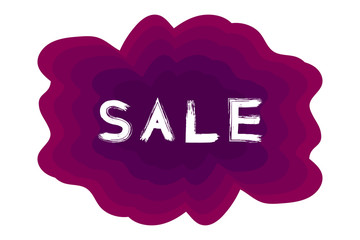 EPS 10 vector. Sale emblem with colorful bright multicolored splash.	
