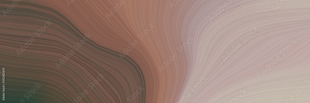 Poster abstract modern banner with rosy brown, dark gray and dark slate gray colors. fluid curved flowing w