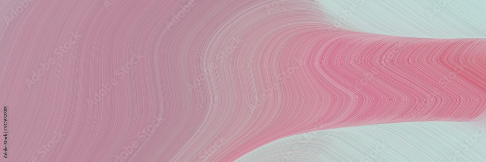 Aufkleber abstract artistic horizontal banner with rosy brown, pastel gray and silver colors. fluid curved lin