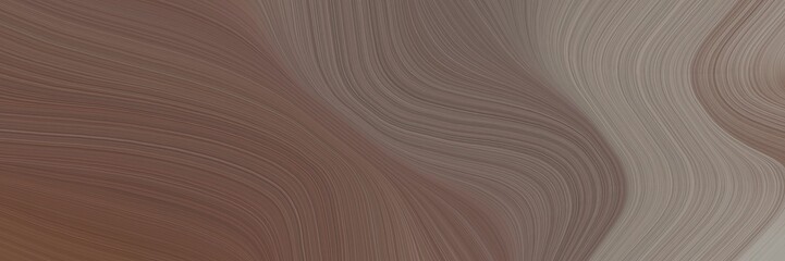 abstract artistic header design with pastel brown, rosy brown and gray gray colors. fluid curved lines with dynamic flowing waves and curves for poster or canvas