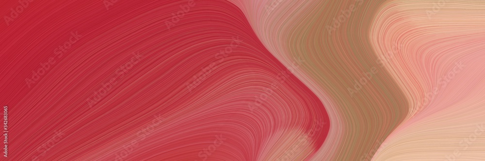 Poster abstract moving header with moderate red, burly wood and indian red colors. fluid curved lines with dynamic flowing waves and curves for poster or canvas