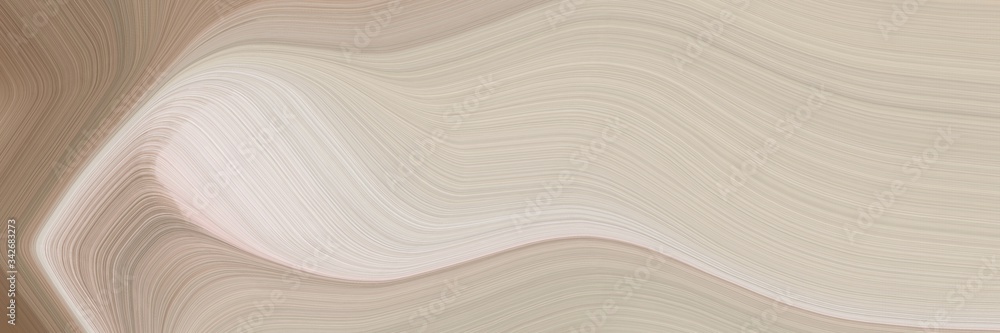 Aufkleber abstract flowing horizontal header with silver, pastel brown and antique white colors. fluid curved 