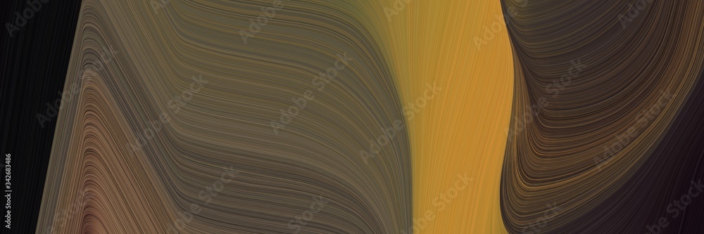 Poster abstract dynamic horizontal header with old mauve, bronze and very dark pink colors. fluid curved flowing waves and curves for poster or canvas