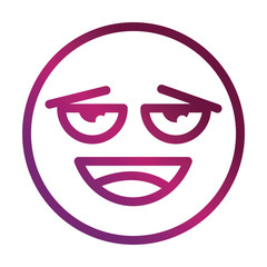 unamused funny smiley emoticon face expression gradient style icon