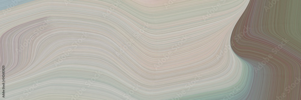 Poster abstract artistic banner design with ash gray, pastel brown and old lavender colors. fluid curved li
