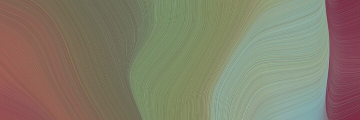 abstract decorative header design with pastel brown, dark sea green and dark moderate pink colors. fluid curved lines with dynamic flowing waves and curves for poster or canvas