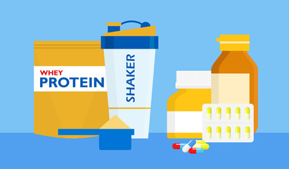 プロテインとビタミン剤