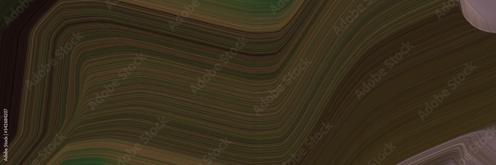 Poster abstract modern header with very dark green, pastel brown and old mauve colors. fluid curved flowing