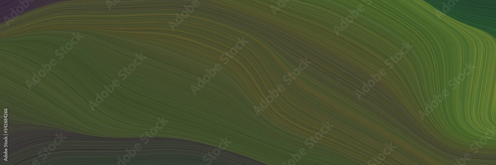 Poster abstract surreal horizontal banner with dark olive green, olive drab and dark slate gray colors. flu
