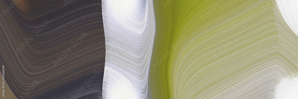 Poster abstract dynamic designed horizontal banner with pastel brown, light gray and gray gray colors. flui