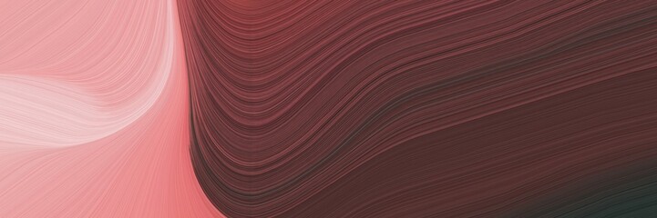abstract surreal banner with pastel magenta, old mauve and pastel brown colors. fluid curved flowing waves and curves for poster or canvas