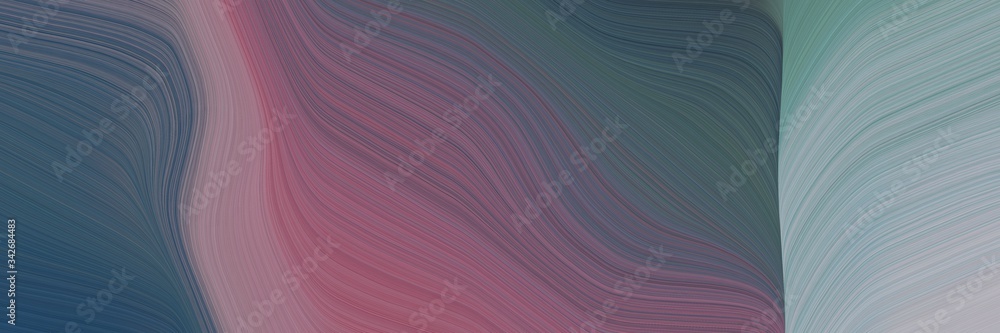 Poster abstract flowing designed horizontal banner with dim gray, dark gray and dark slate gray colors. fluid curved flowing waves and curves for poster or canvas