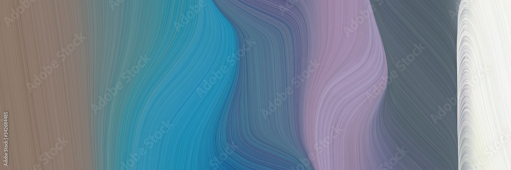 Aufkleber abstract moving header with slate gray, linen and gray gray colors. fluid curved lines with dynamic flowing waves and curves for poster or canvas