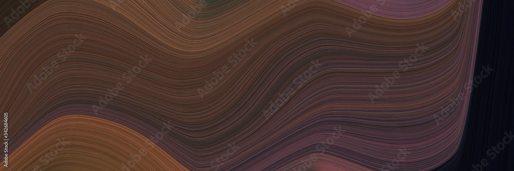 Poster abstract decorative banner design with old mauve, black and brown colors. fluid curved lines with dynamic flowing waves and curves for poster or canvas