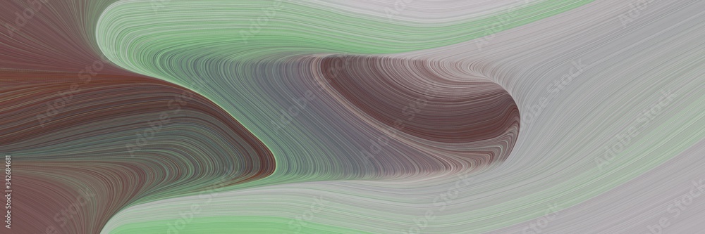 Poster abstract surreal horizontal header with dark gray, old mauve and dim gray colors. fluid curved flowi