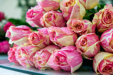 Bouquet of red and yellow roses
