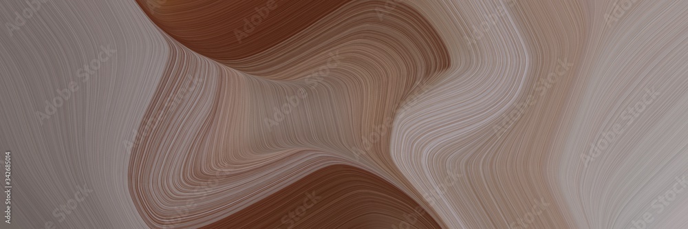 Poster abstract surreal designed horizontal header with gray gray, old lavender and old mauve colors. fluid curved lines with dynamic flowing waves and curves for poster or canvas