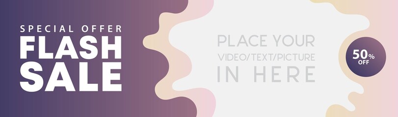 Dynamic modern fluid mobile for flash sale banners