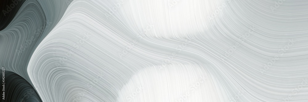Poster abstract surreal banner design with light gray, dark slate gray and gray gray colors. fluid curved f