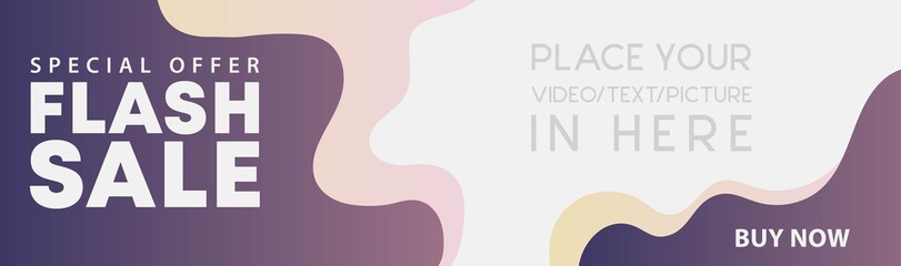 Dynamic modern fluid mobile for flash sale banners