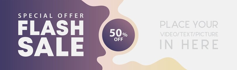 Dynamic modern fluid mobile for flash sale banners