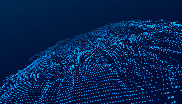 blue technology digital landscape futuristic background design