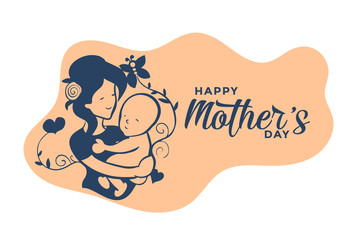 happy mothers day lovely wishes card design