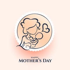 happy mothers day beautiful wishes card design