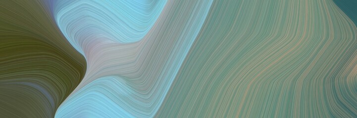 abstract moving header with gray gray, dark olive green and sky blue colors. fluid curved lines with dynamic flowing waves and curves for poster or canvas
