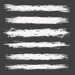 set of grunge paint strokes borders stains