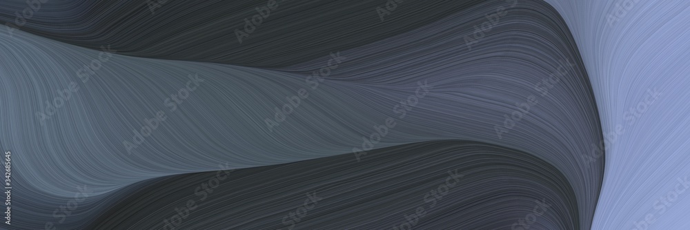 Poster abstract flowing banner design with dark slate gray, dark gray and slate gray colors. fluid curved flowing waves and curves for poster or canvas