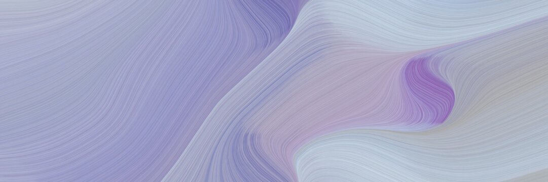 abstract surreal header design with pastel purple, light steel blue and slate blue colors. fluid curved flowing waves and curves for poster or canvas © Eigens