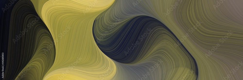 Poster abstract surreal banner with pastel brown, dark olive green and very dark pink colors. fluid curved 