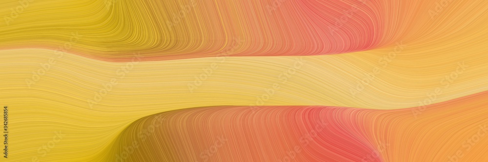 Poster abstract moving header design with sandy brown, indian red and golden rod colors. fluid curved lines with dynamic flowing waves and curves for poster or canvas