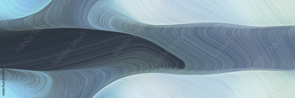 Aufkleber abstract modern header with dim gray, powder blue and slate gray colors. fluid curved lines with dynamic flowing waves and curves for poster or canvas