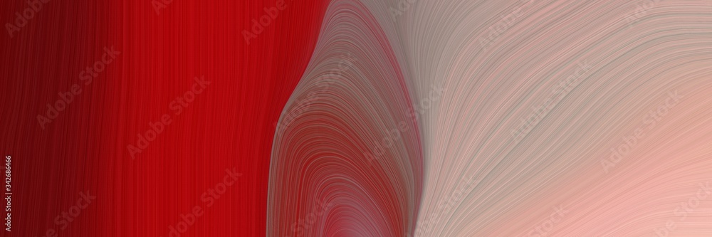 Aufkleber abstract surreal header design with tan, maroon and gray gray colors. fluid curved lines with dynamic flowing waves and curves for poster or canvas