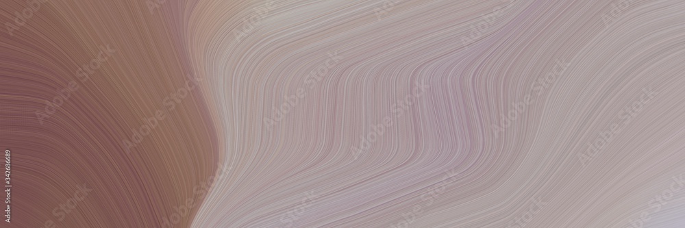 Poster abstract flowing header with dark gray, pastel brown and silver colors. fluid curved flowing waves a