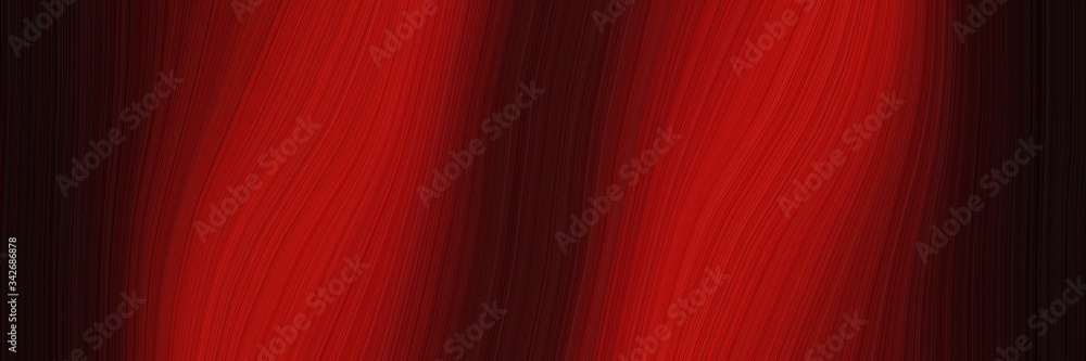 Poster abstract decorative header design with very dark red, maroon and firebrick colors. fluid curved lines with dynamic flowing waves and curves for poster or canvas